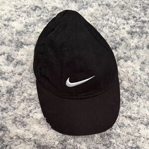 Nike Black Hat with Silver Swoosh